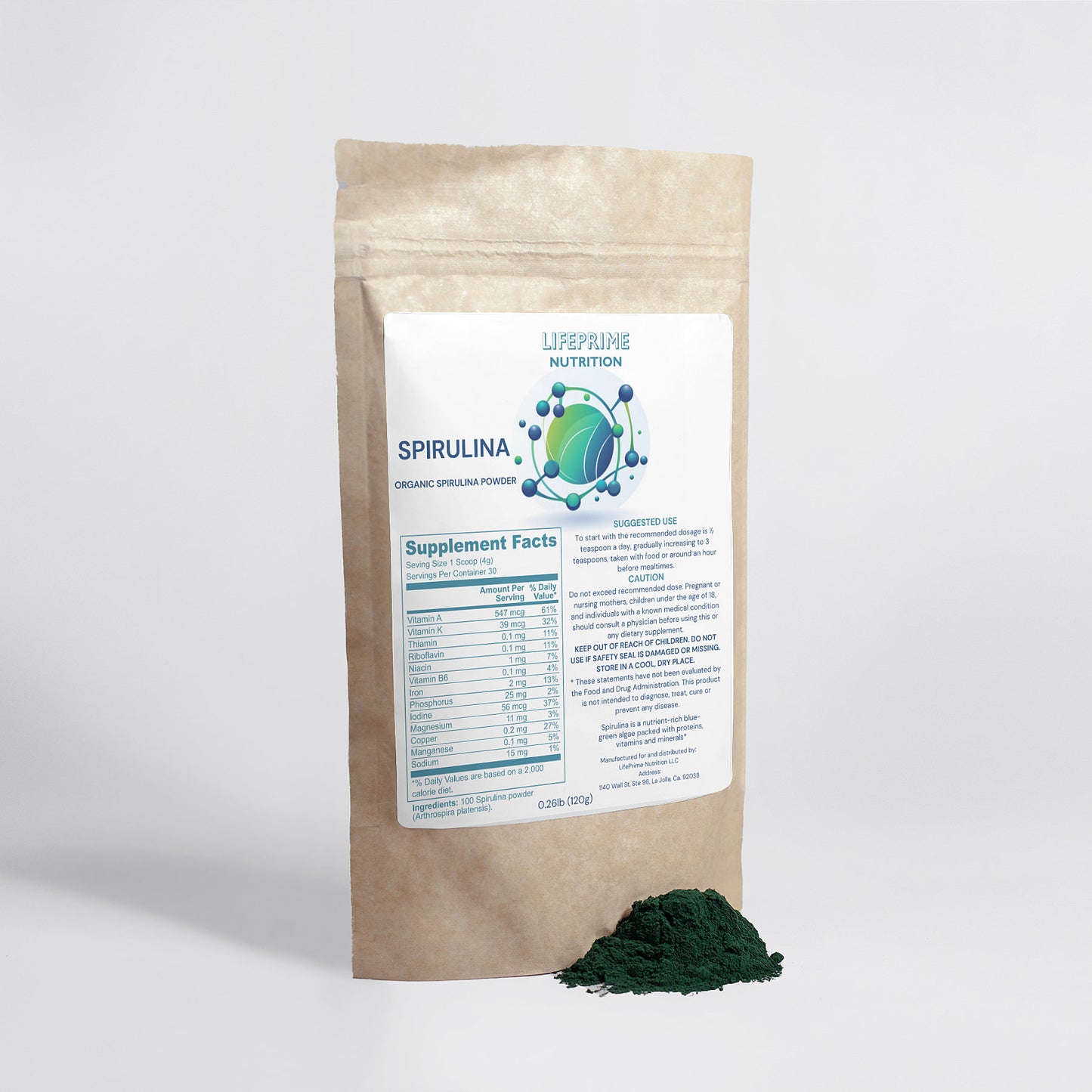 Organic Spirulina Powder